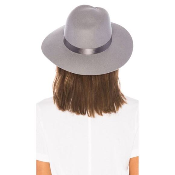 Rag & Bone 100% Wool Zoe Fedora Hat Light Grey Women\'s Size Large NWT main image 11